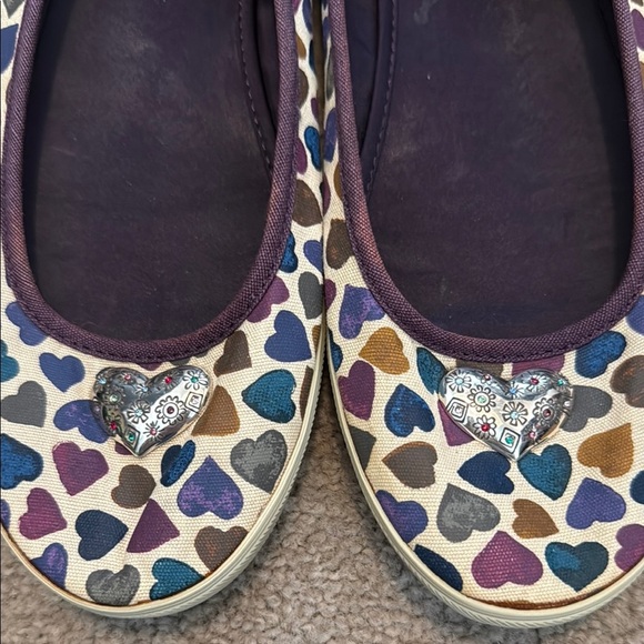 Brighton Purple and Blue Heart Flats for Casual Comfort - Picture 7 of 8